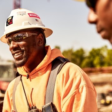 Construction workers on a jobsite.