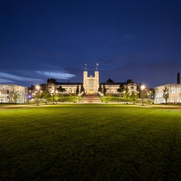 Washington University East End Transformation Exterior View at Night