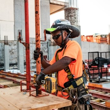 Construction worker on a jobsite.