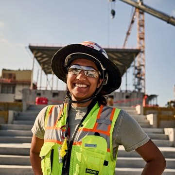 Construction worker on a jobsite.