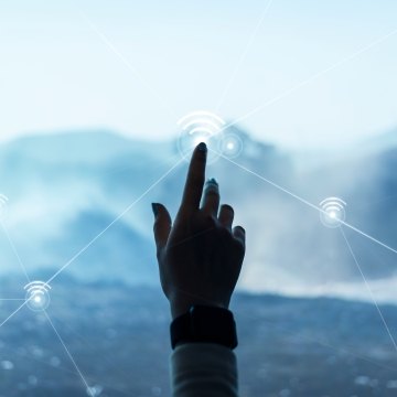 a hand in the sky
