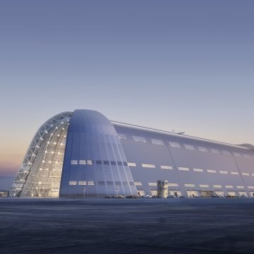 Rendering of the hangar