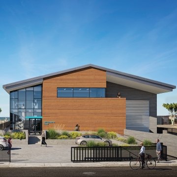 Exterior rendering of the new research facility
