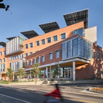 Exterior rendering of the entryway to the UCR School of Business building