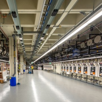 The interior of the semiconductor plant