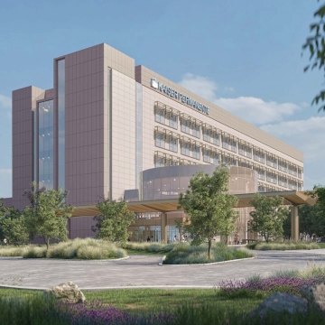 Exterior rendering of the Kaiser Roseville Tower