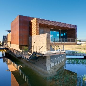 A building at the water treatment facility