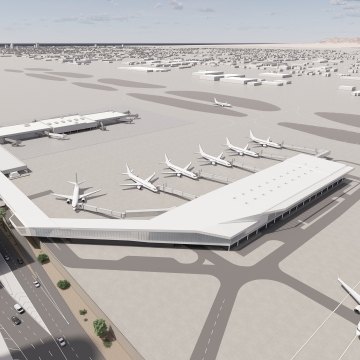 Rendering of the new Terminal 3 North 2 concourse at Phoenix Sky Harbor