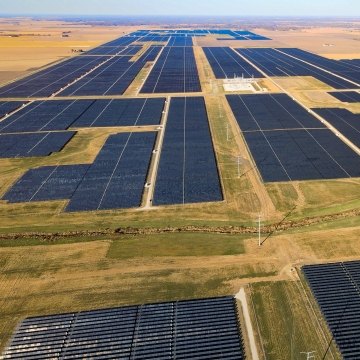 Aerial view of the Double Black Diamond solar project