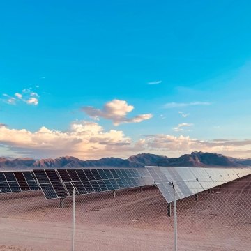 Panels at Arrow Canyon solar project