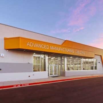 External view of the advanced manufacturing building