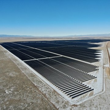 Aerial view of Sun Mountain solar