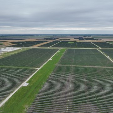 Aerial view of Double Black Diamond Solar