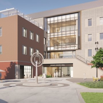 Exterior rendering of the new facility