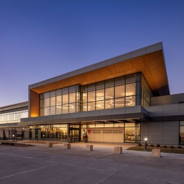 An exterior view of the new building