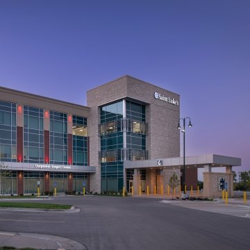 Exterior view of the hospital building