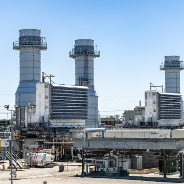 Two generators at a combined cycle power plant