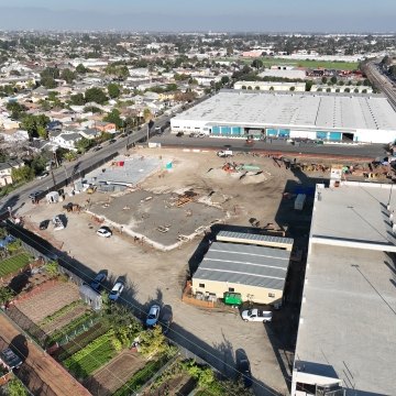 Aerial view of the Kedren construction site